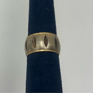 Vintage super mod Gold Filled wide ring